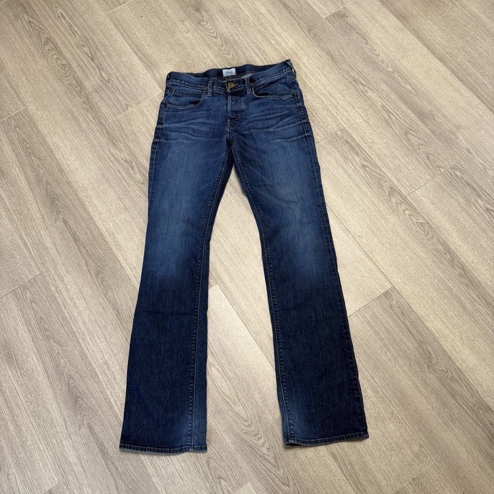 Hudson Jeans‎ Mens 31 Straight Leg Button Fly Blue Denim Made in USA